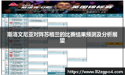 斯洛文尼亚对阵苏格兰的比赛结果预测及分析展望
